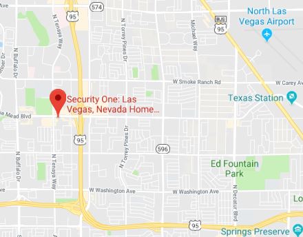 las vegas google map location for Security One smart home security company